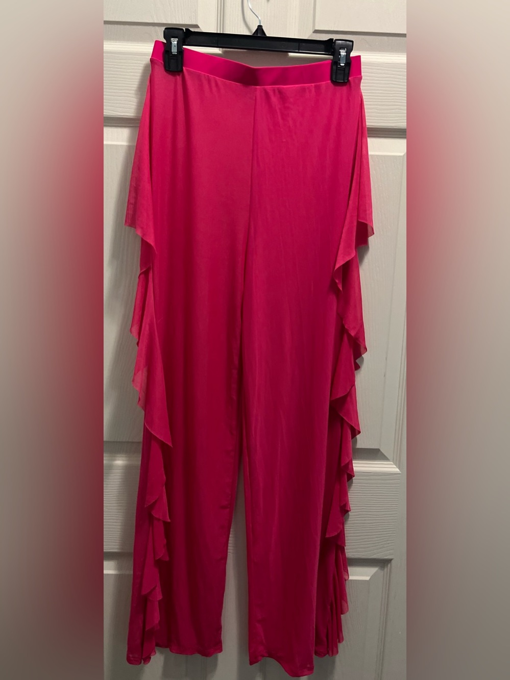 Source Unknown Bright Pink Ruffle Swim Coverup Pants